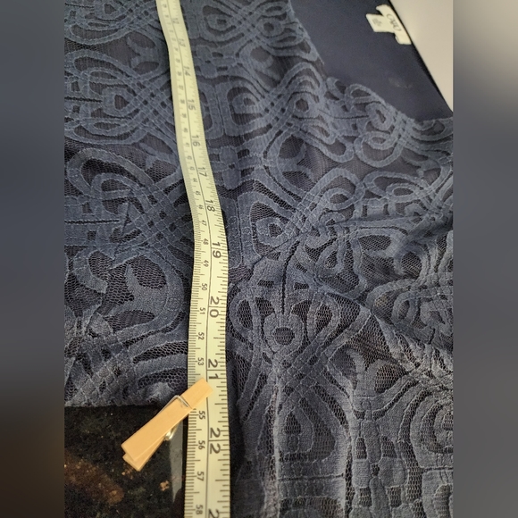 CATO Overlay Lace, 3/4 sleeve, over knee Dress. - Picture 9 of 10